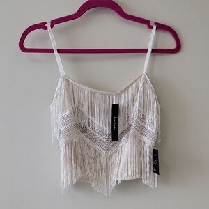 Lulu's Ivory Fringe Top